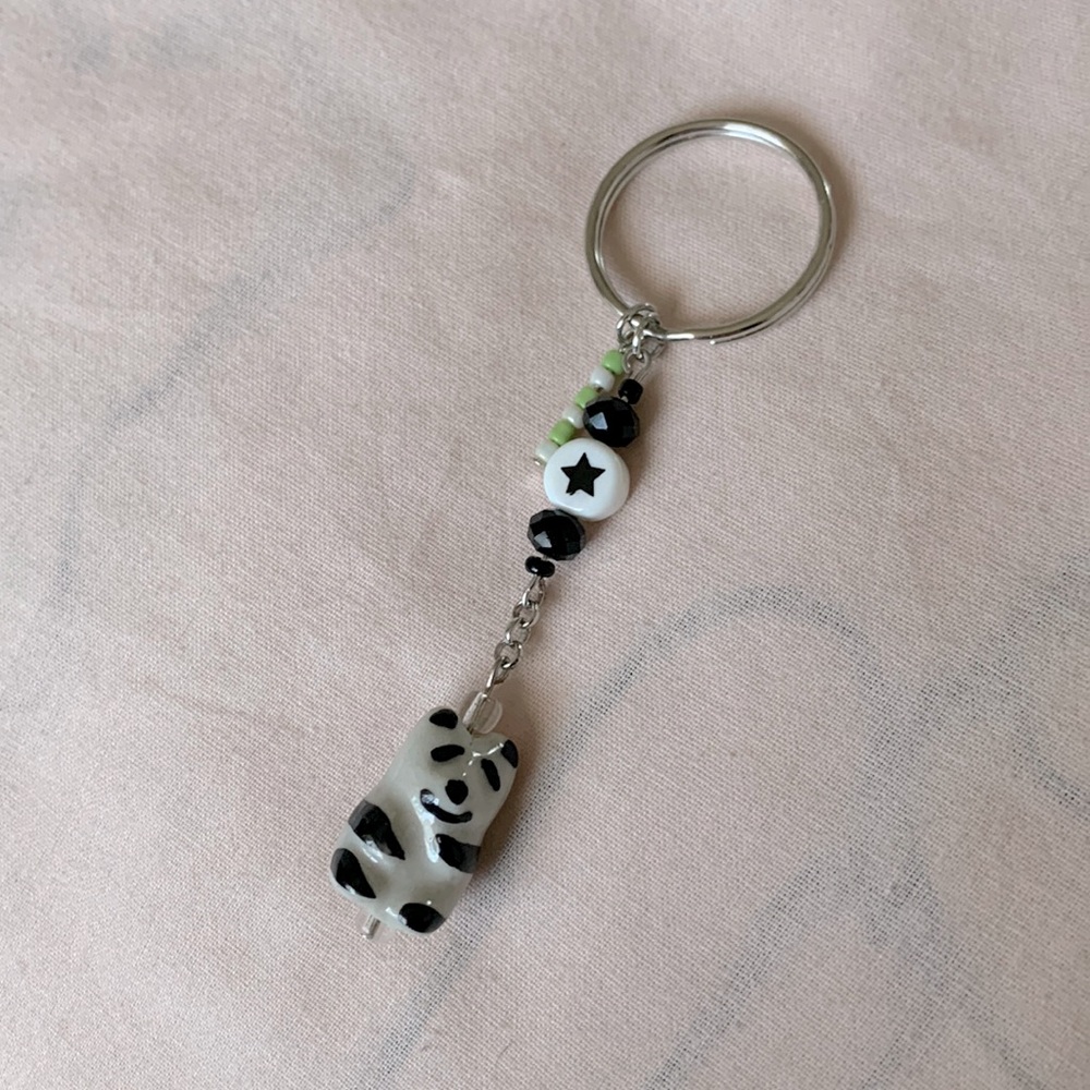 Handmade panda keychain